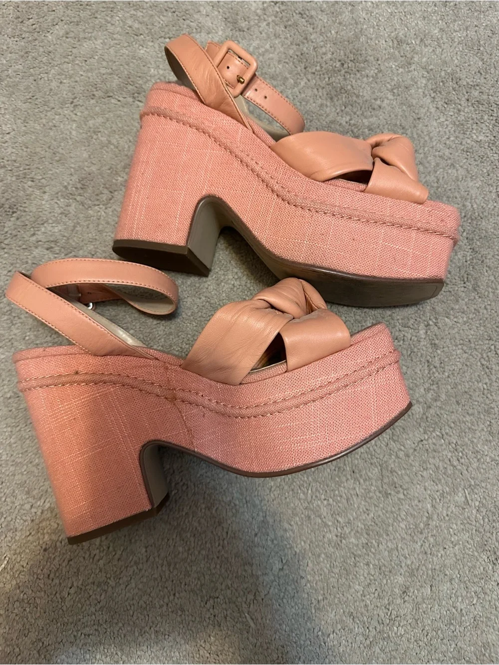 Sam Edelman Peach Knot Platform Sandals